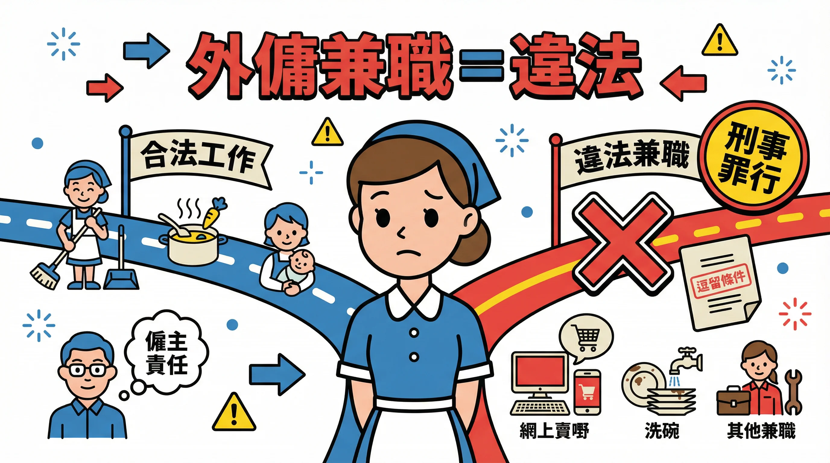 外傭兼職犯法嗎？網上賣嘢/去洗碗後果與僱主知情責任