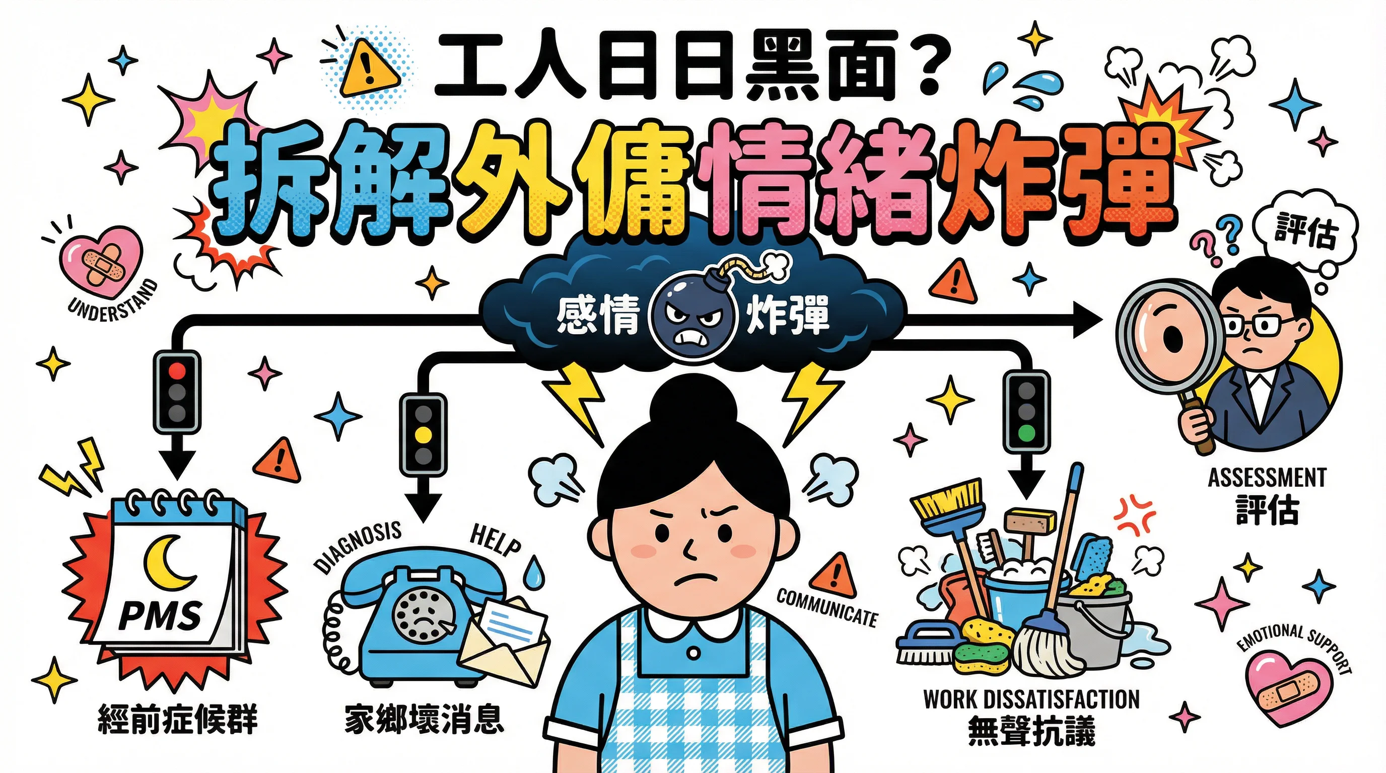 工人日日黑面?拆解 外傭情緒 炸彈:分辨 PMS、家事與無聲抗議