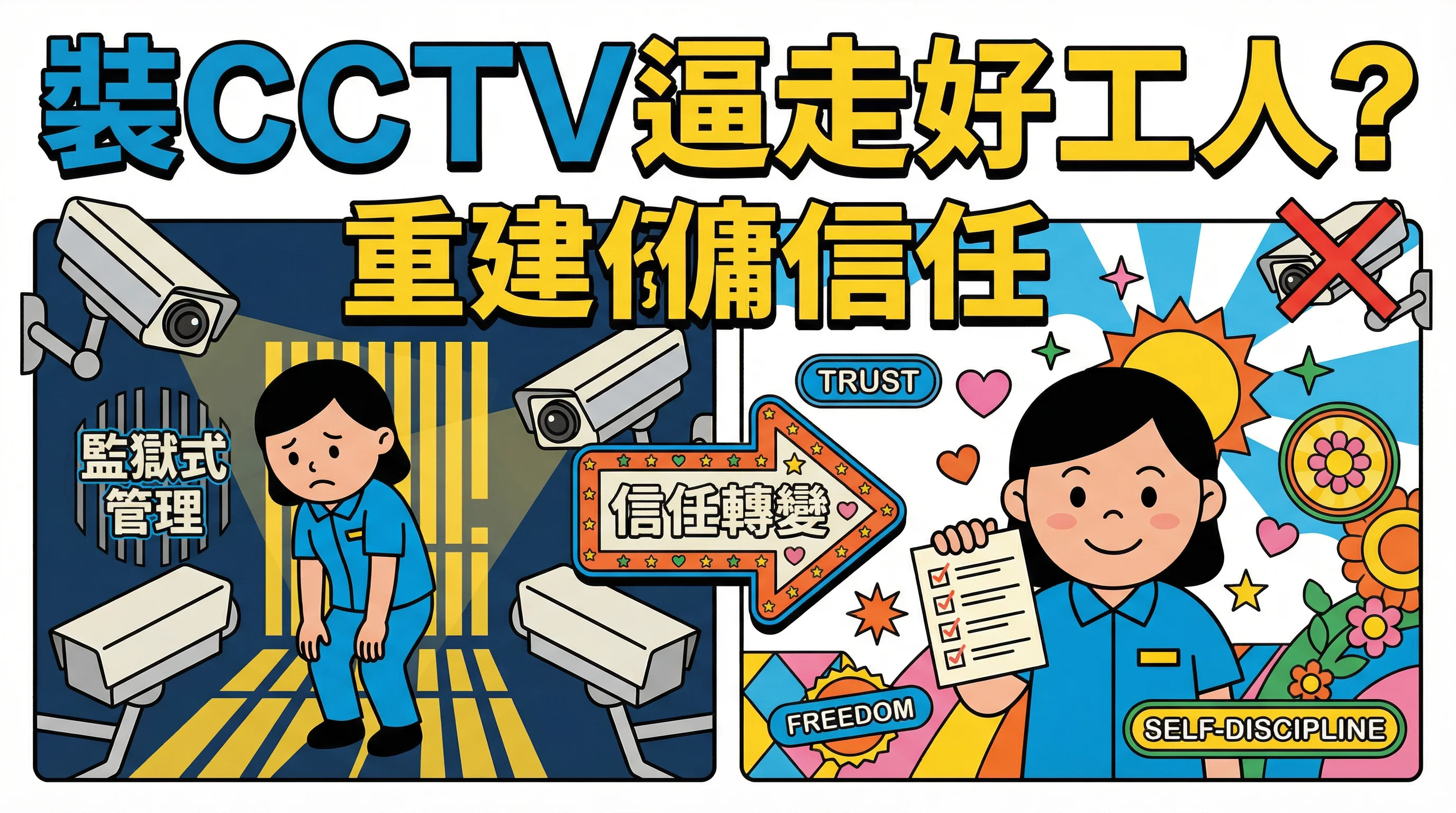 裝 CCTV 逼走好工人?重建 僱傭信任:從監獄式管理到自律