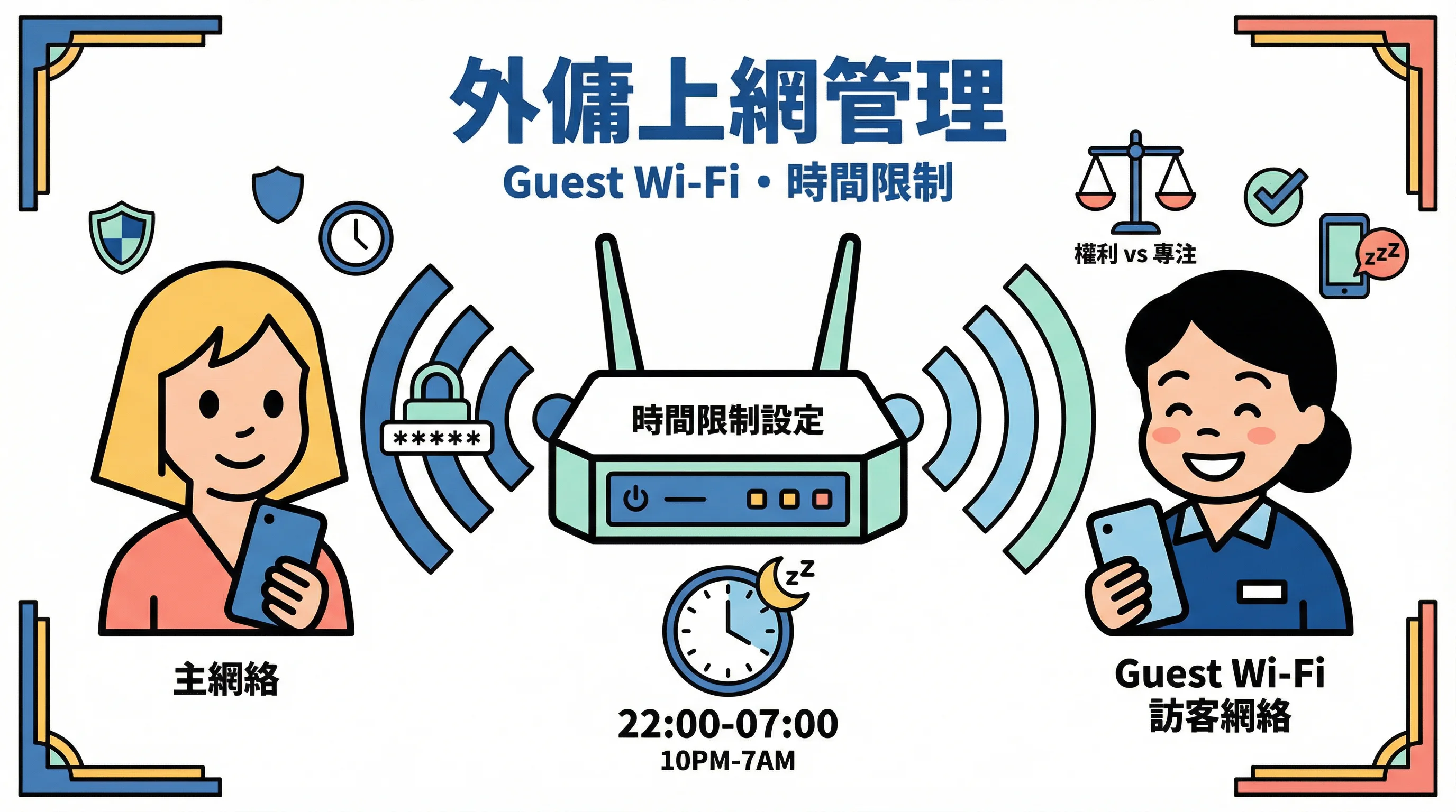 外傭上網管理:Wi-Fi 密碼給不給?設定訪客網絡與時間限制