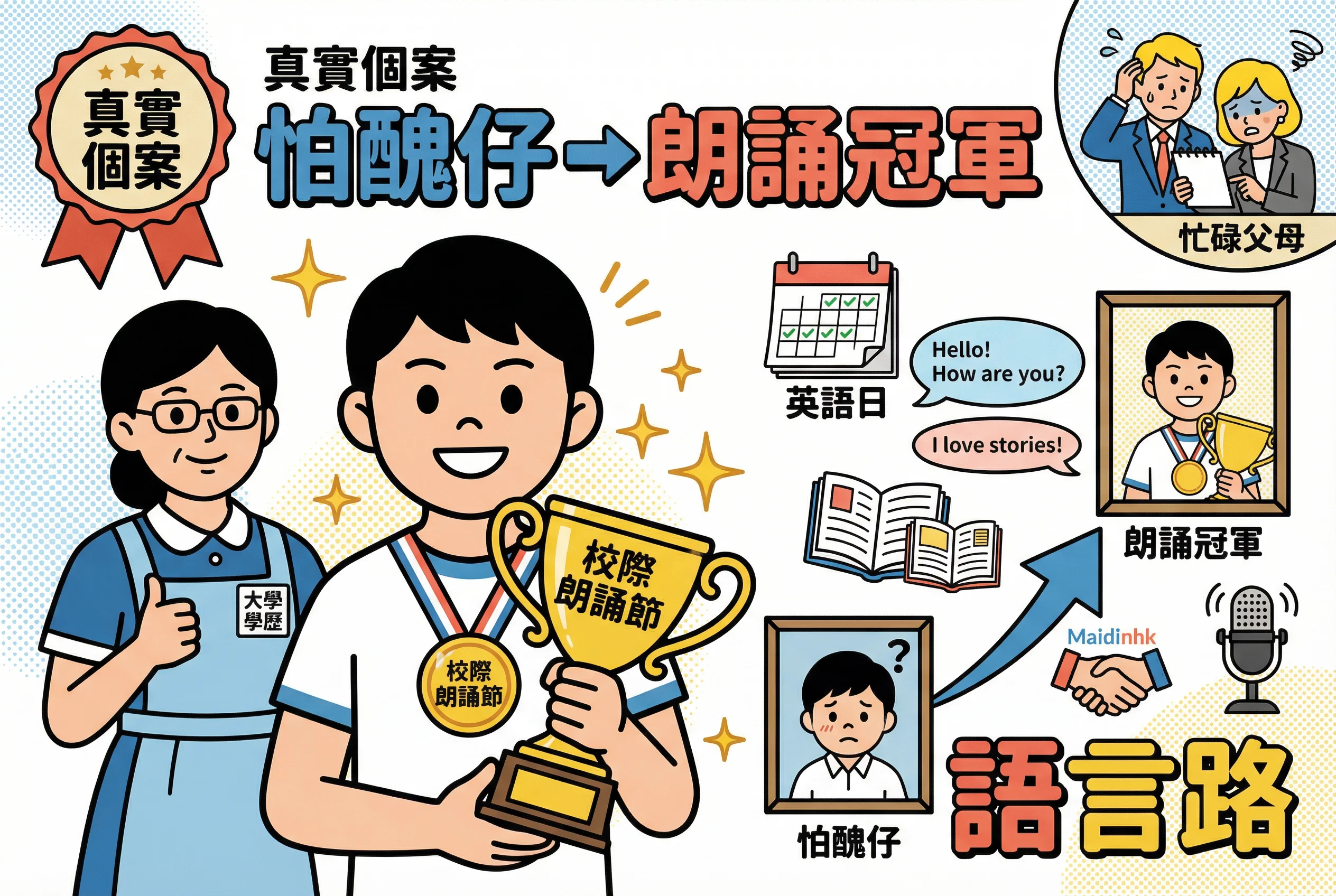 【真實個案】由怕醜仔變朗誦冠軍:我如何善用外傭英文規劃兒子的語言路