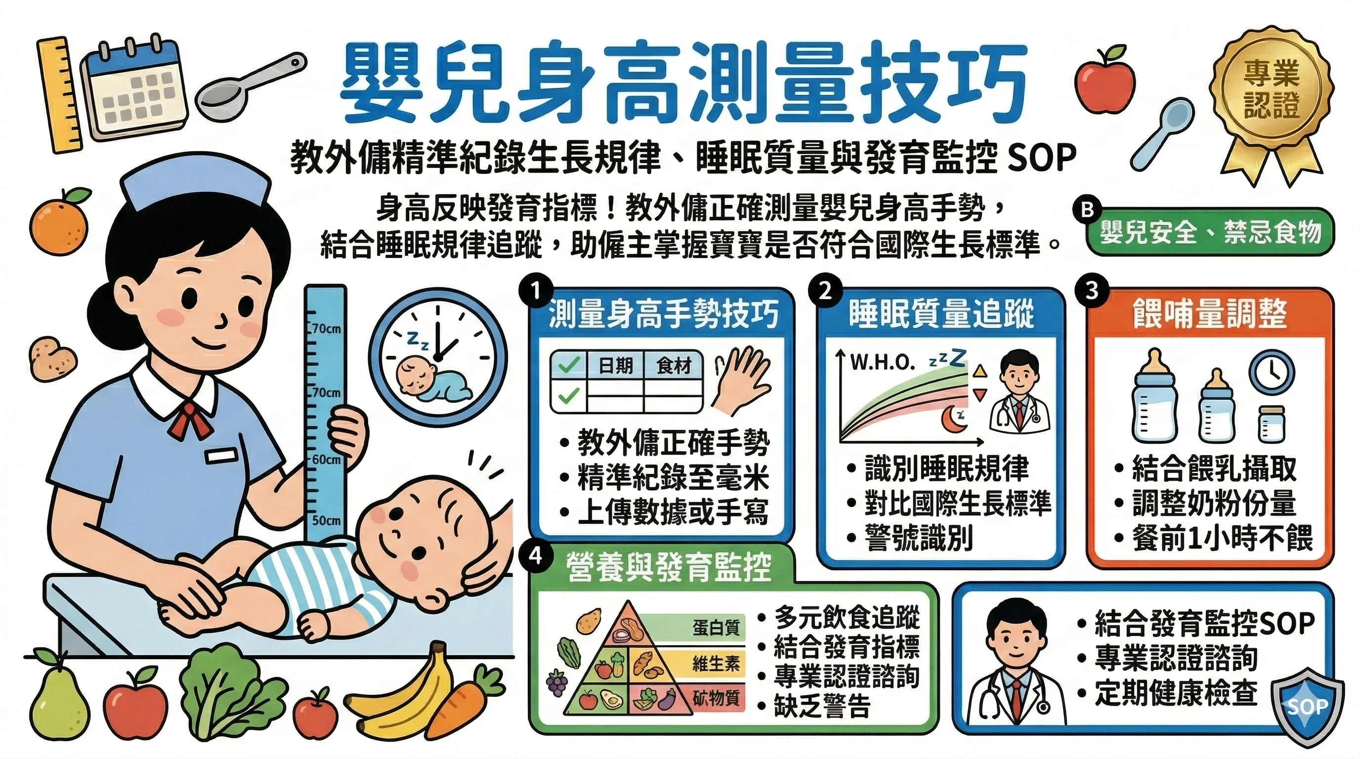 嬰兒身高測量技巧:教外傭精準紀錄生長規律、睡眠質量與發育監控 SOP