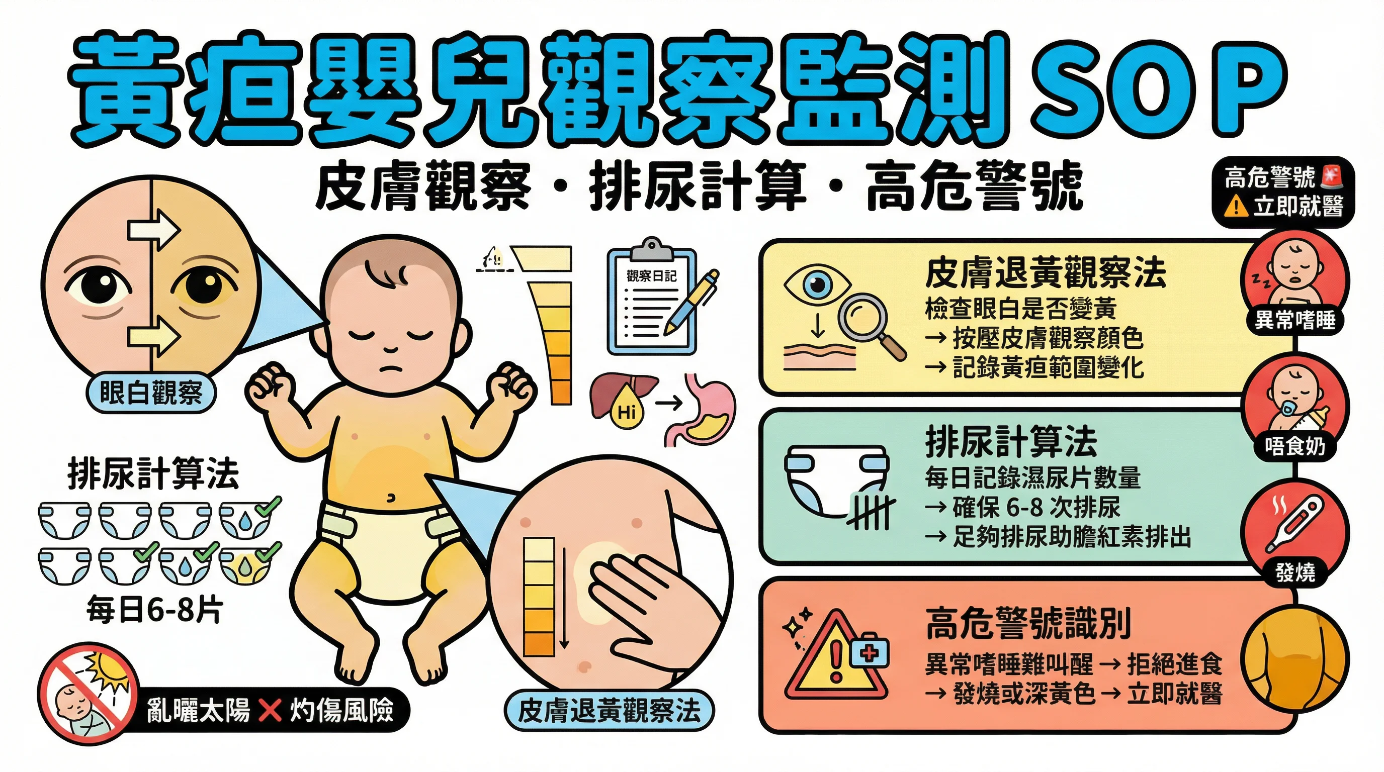 黃疸嬰兒嗜睡唔食奶?教外傭觀察皮膚退黃指標、排尿計算法與高危警號