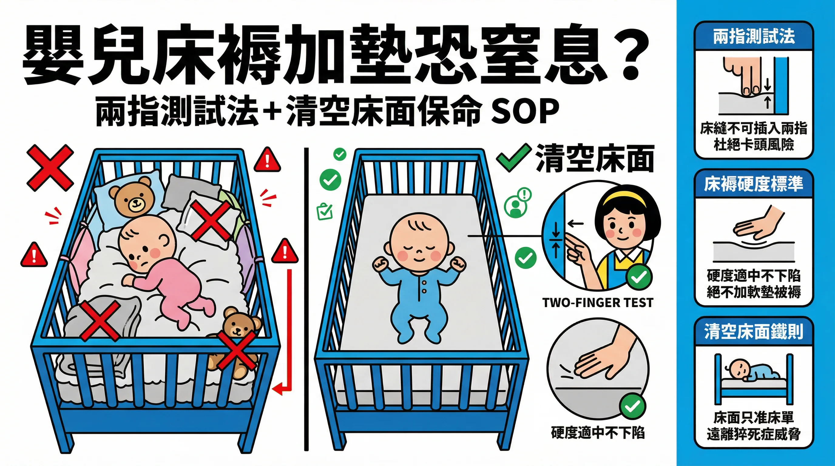 嬰兒床褥加墊恐窒息？教外傭「兩指測試法」與清空嬰兒床保命 SOP