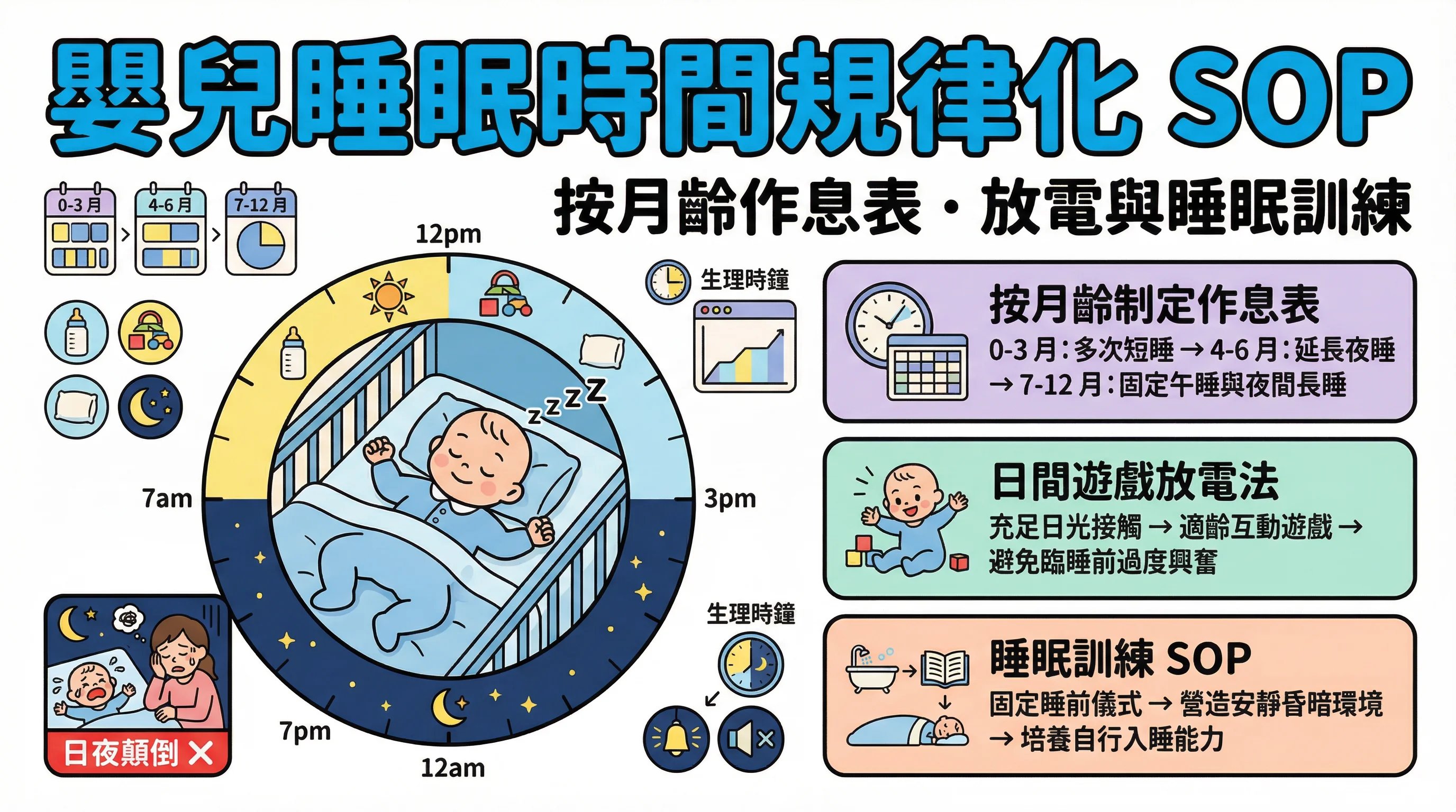 嬰兒睡眠時間唔規律?教外傭按月齡制定作息表,輕鬆放電與睡眠訓練