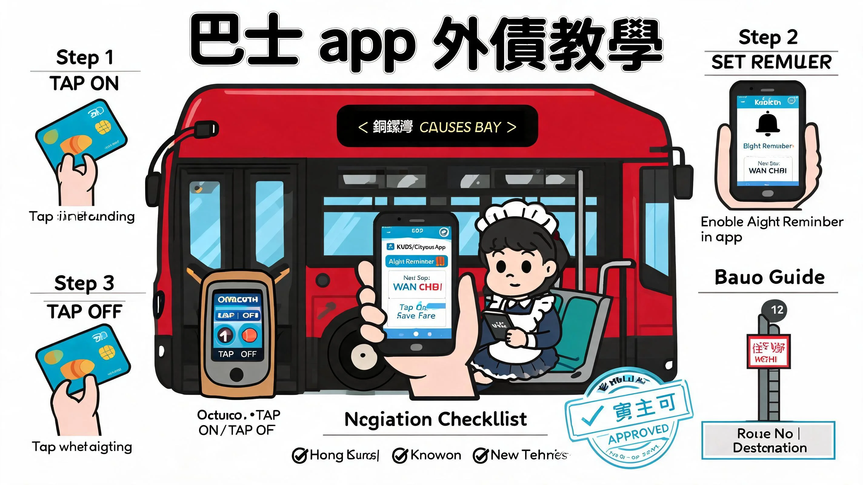巴士 app 外傭教學：設定「落車提示」、看懂站牌與分段收費避坑指南