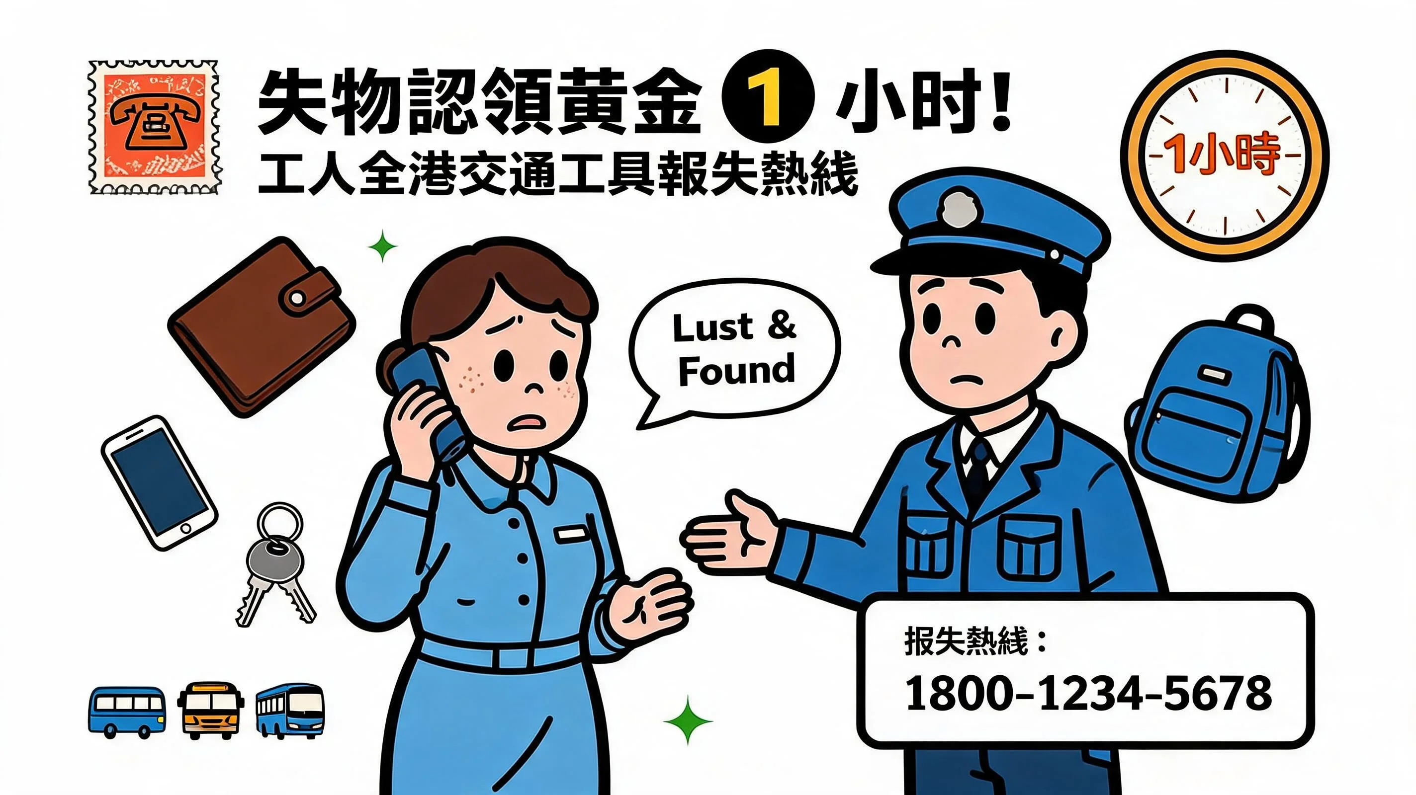 失物認領 黃金 1 小時!外傭全港交通工具報失熱線、App 流程與求助話術