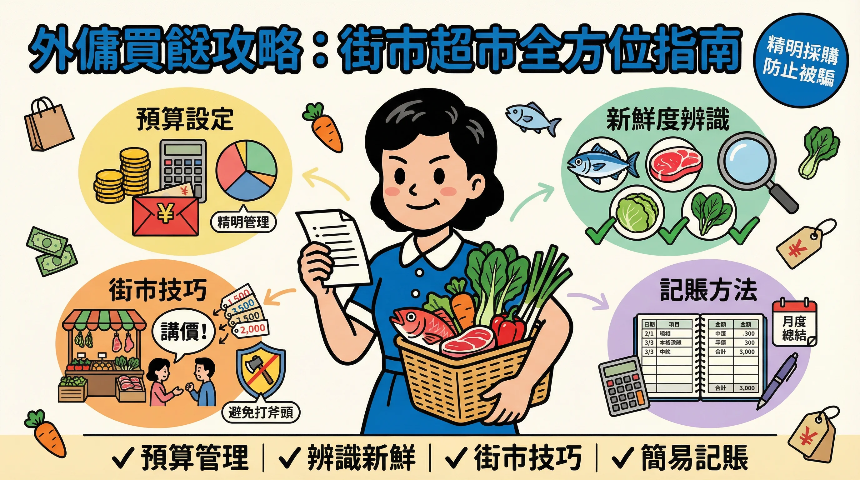 外傭買餸攻略:街市 vs 超市?分辨肉類新鮮度與簡易記賬法