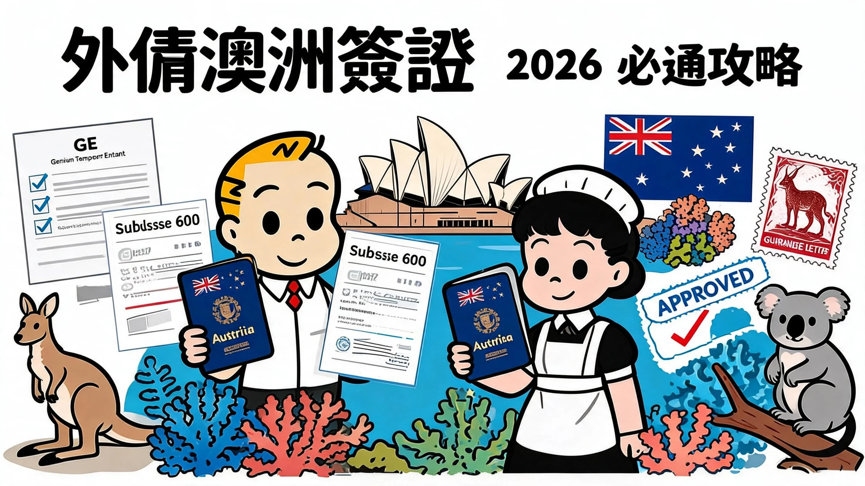外傭澳洲簽證 2026 必過攻略:拆解 Subclass 600 申請、擔保信與防拒簽技巧