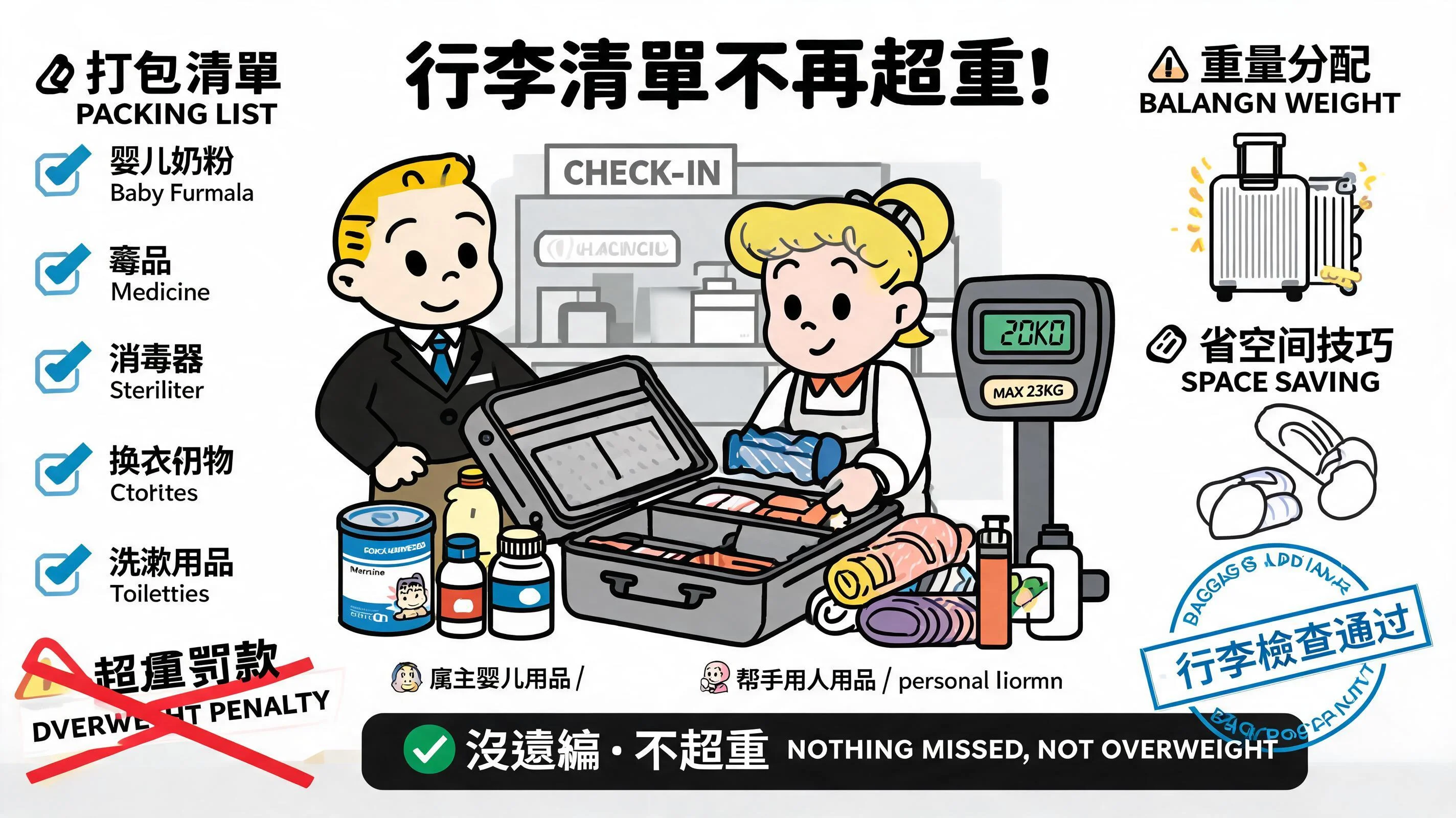 行李清單不再超重！教外傭區分「少主備品」與個人物品，附收納 SOP