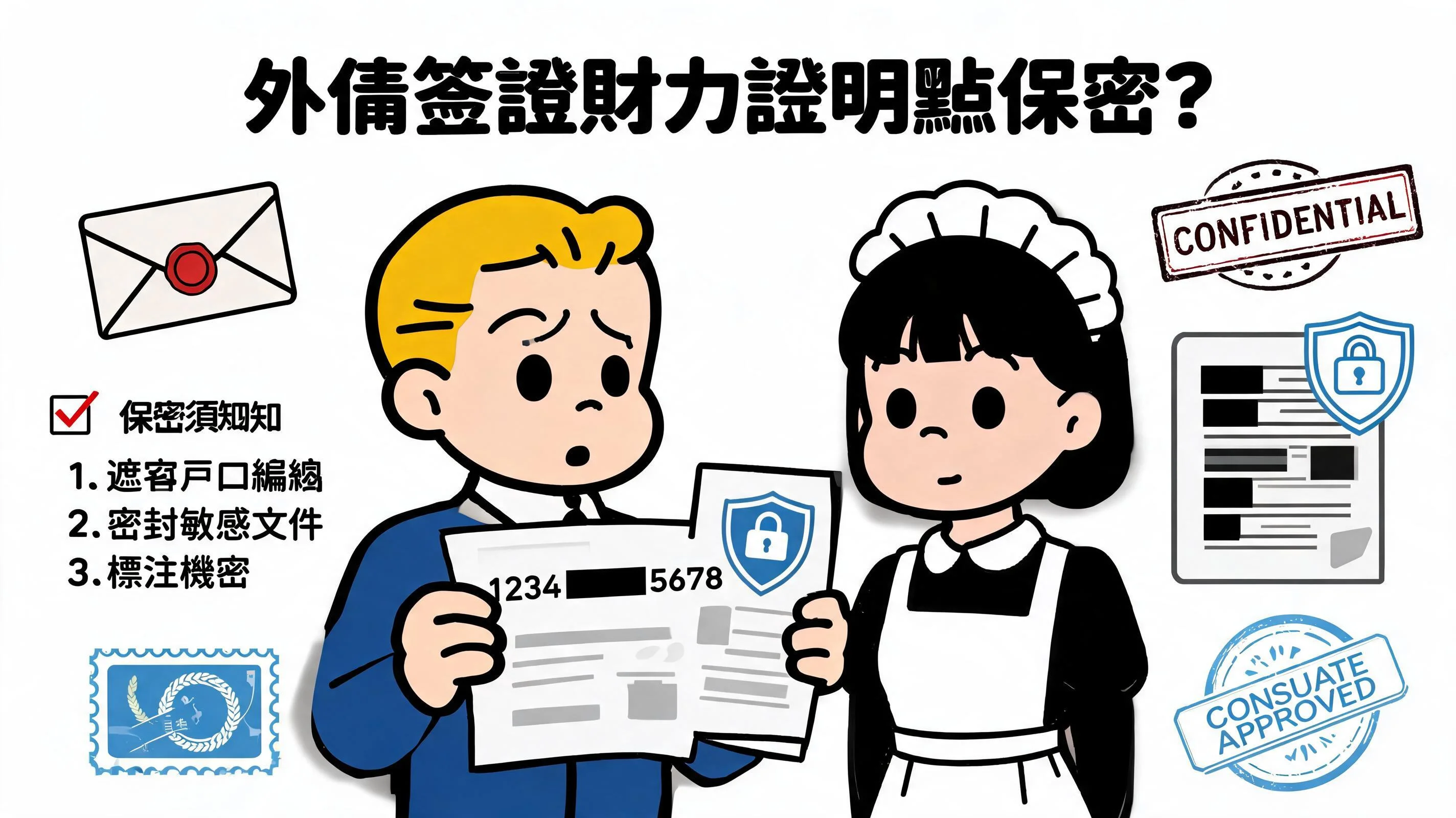 外傭簽證財力證明點保密?教您「密封遞交」與隱藏資產私隱 3 大技巧