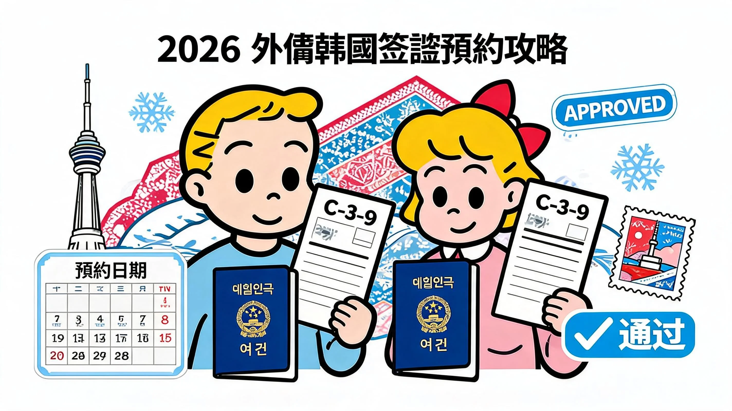 2026 外傭韓國簽證預約攻略:搶位技巧、財力證明與 C-3-9 申請範本