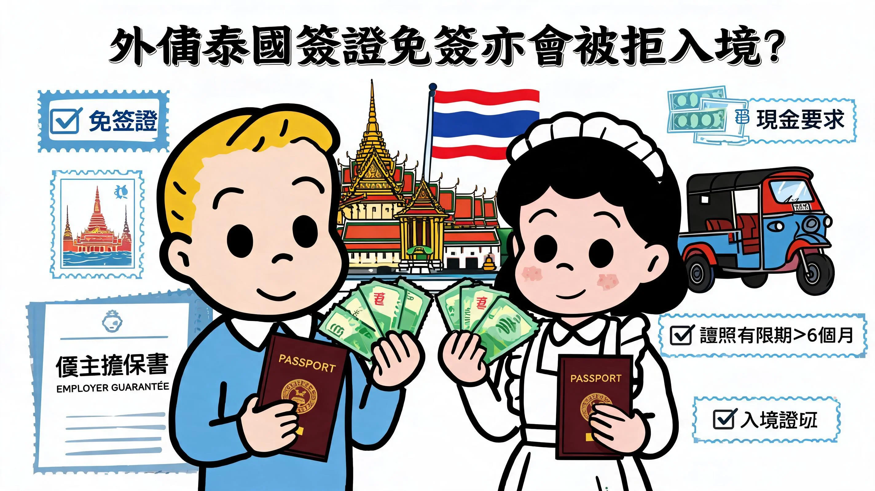 外傭泰國簽證免簽亦會被拒入境?教您準備現金下限與僱主證明文件