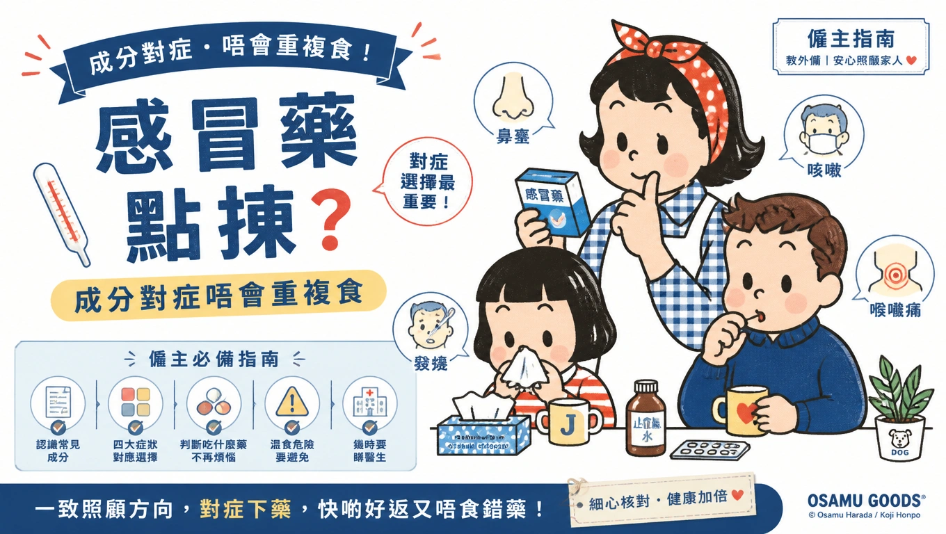 感冒藥點揀?成分對症唔會重複食
