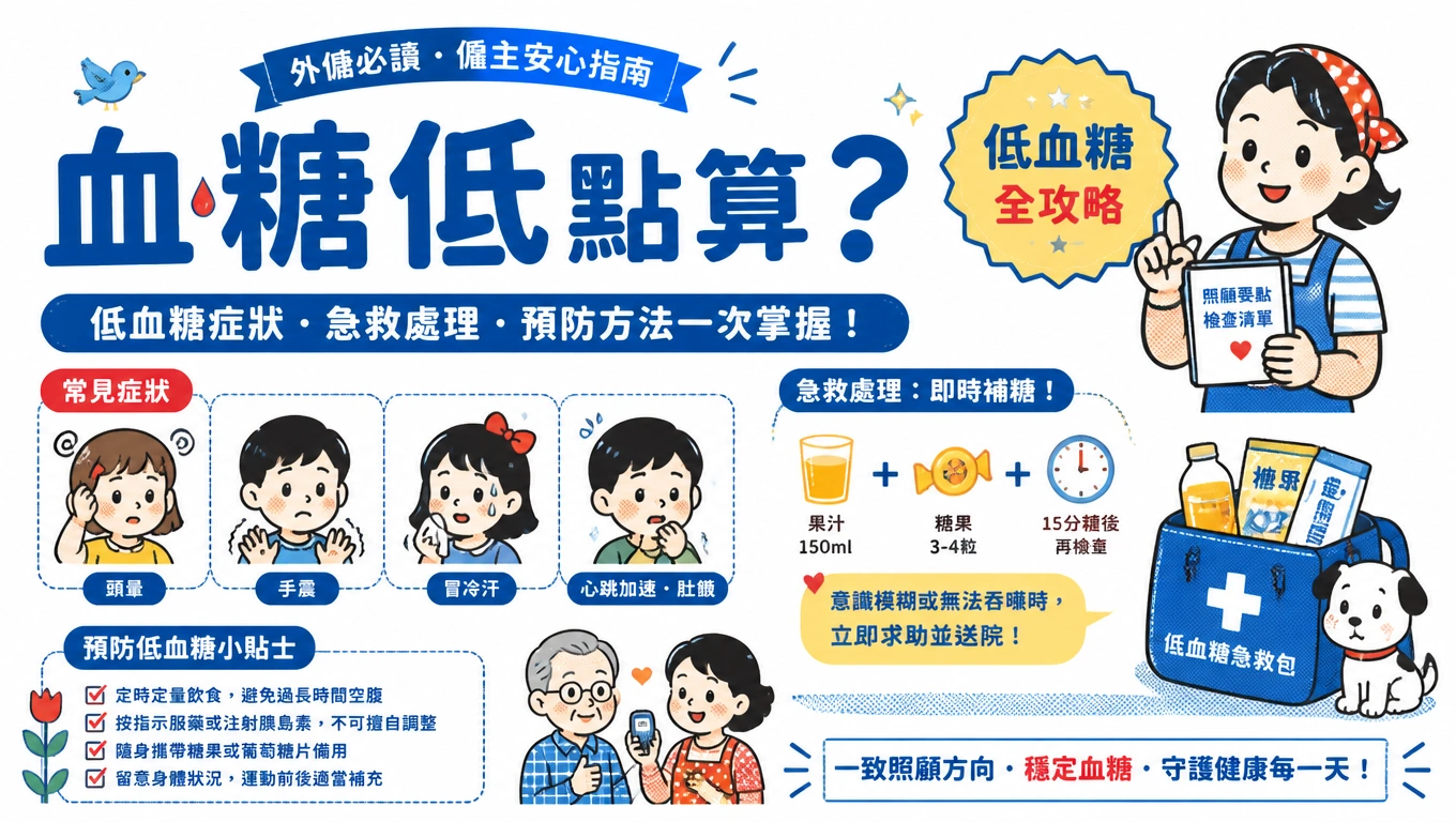 血糖低點算?低血糖症狀、急救處理與預防全攻略