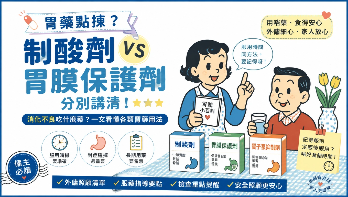 胃藥點揀?制酸劑胃膜保護劑分別講清