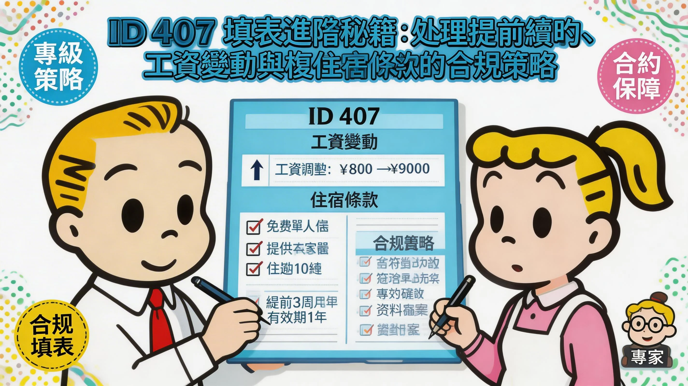 ID 407 填表进阶秘籍：处理提前续约、工资变动与复杂住宿条款的合规策略