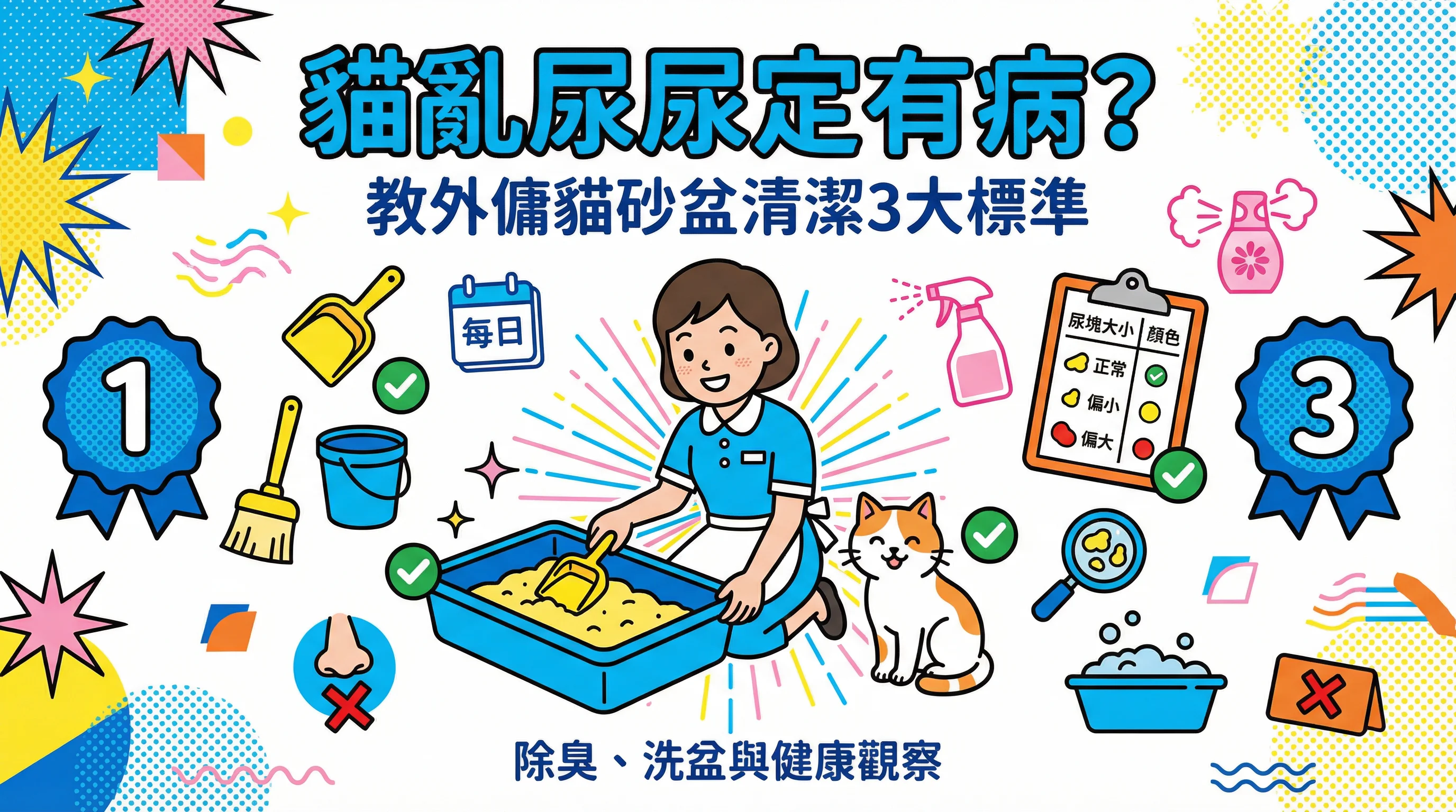 貓亂尿尿定有病?教外傭貓砂盆清潔3大標準:除臭、洗盆與健康觀察