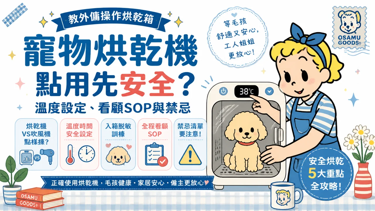 寵物烘乾機點用先安全?教外傭操作烘乾箱:溫度設定、看顧SOP與禁忌