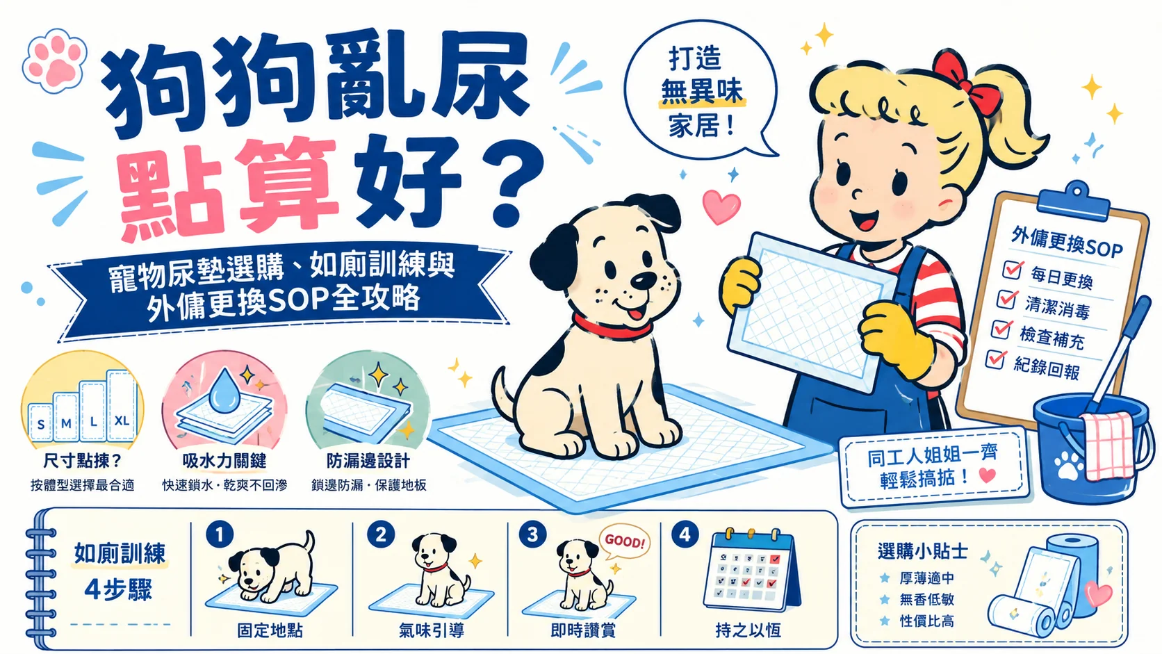 狗狗亂尿點算好？寵物尿墊選購、如廁訓練與外傭更換SOP全攻略