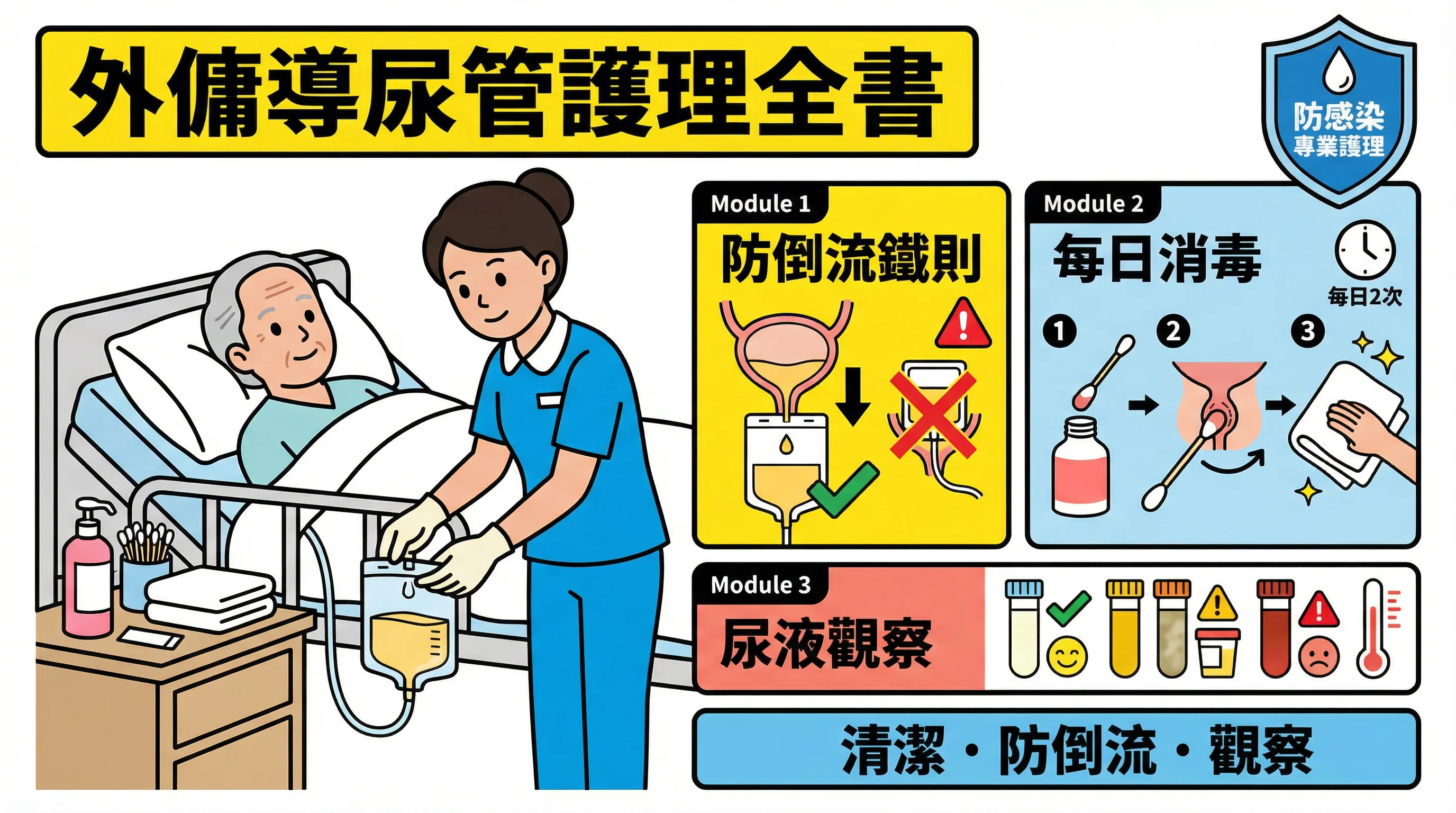 導尿管護理防感染全書:外傭必學尿袋清潔、防倒流技巧與尿液觀察 SOP