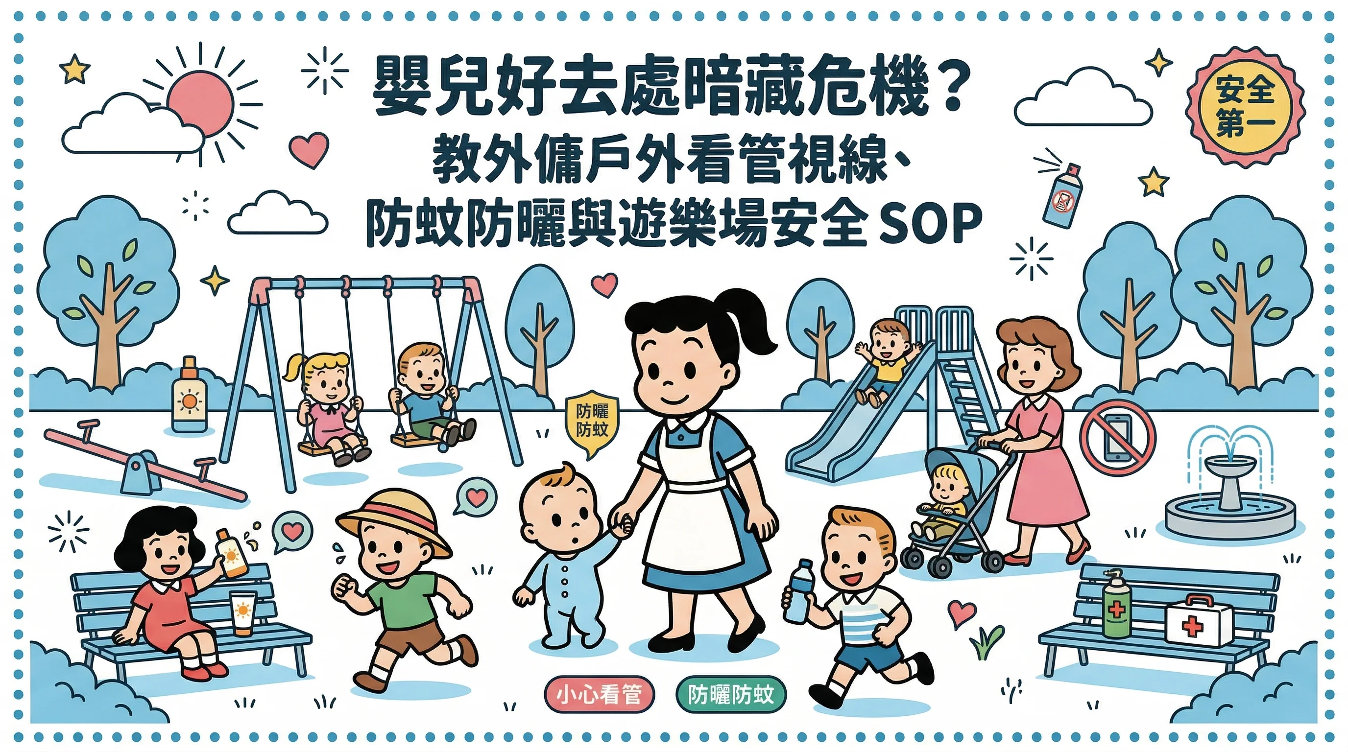 嬰兒好去處暗藏危機?教外傭戶外看管視線、防蚊防曬與遊樂場安全 SOP